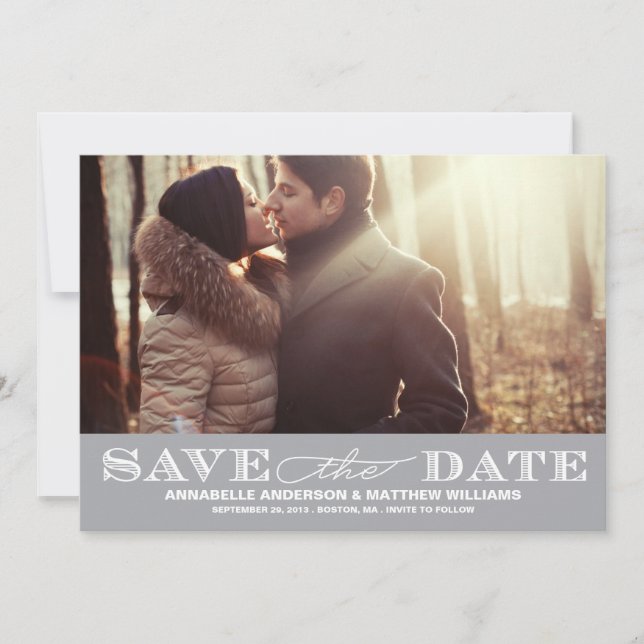 Save The Date Classy Enregistrer la date PostCard (Devant)