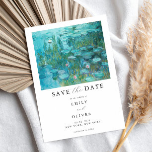 Save The Date Claude Monet Water Lilies Mariage