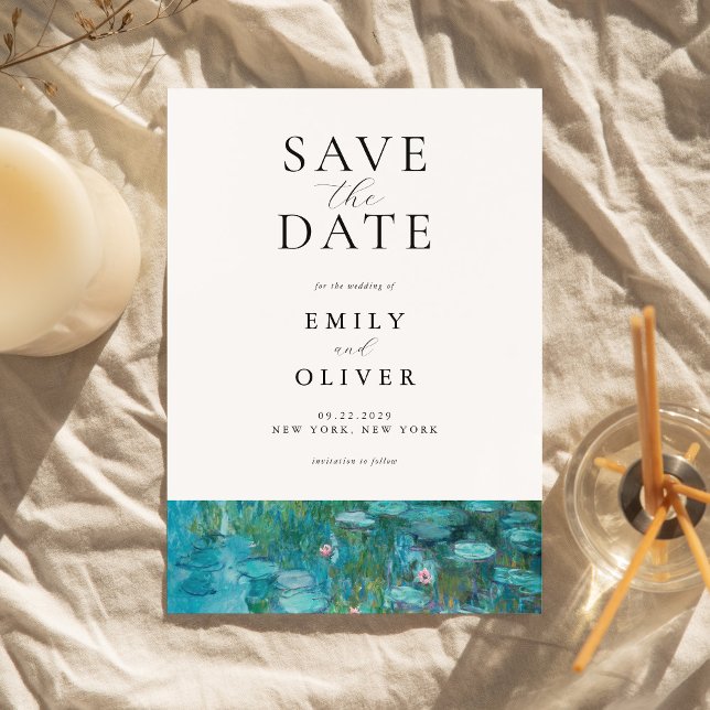 Save The Date Claude Monet Water Lilies Mariage (Créateur téléchargé)