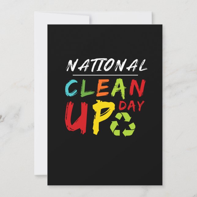 Save The Date Clean Up Day Cleaning (Devant)