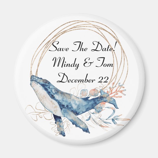 Save the Date Coastal Magnet (Front)