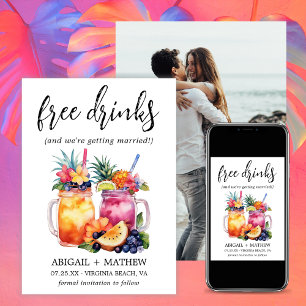 Save The Date Cocktails Drinks Photo de boissons cocktails fruit