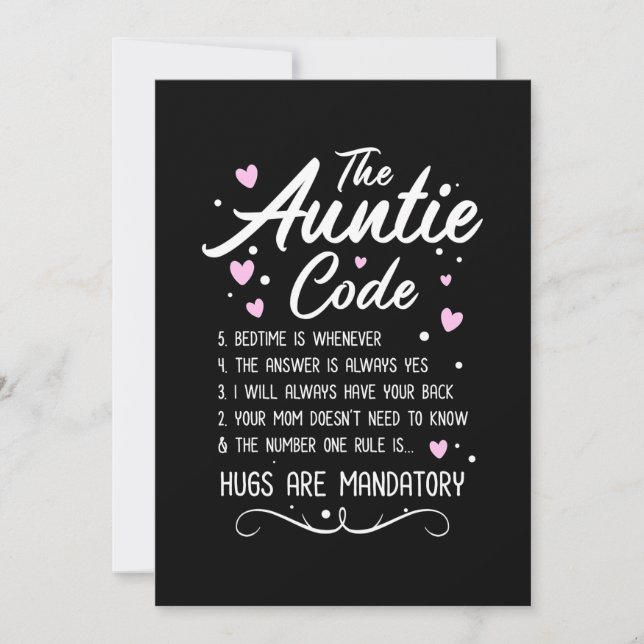 Save The Date Code de la tante (Devant)