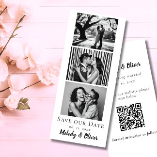 Save The Date Code QR de la cabine photo "Save the Date" de mari