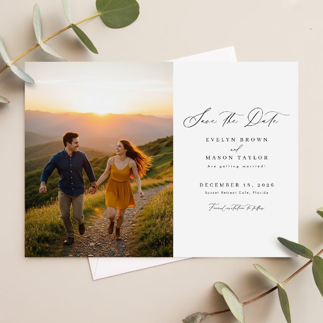 Save The Date Code QR de mariage photo simple moderne (Créateur téléchargé)