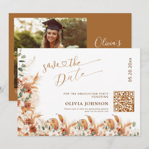 Save The Date Code QR de mise à jour du diplôme   Boho Pampass