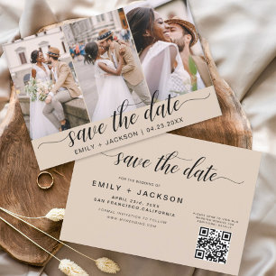 Save The Date Code QR en terre cuite - Enregistrer la date 3 Pho