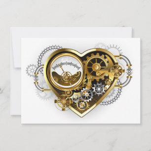 Save The Date Coeur vapeur avec un manomètre