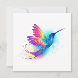 Save The Date Colibri arc-en-ciel exotique