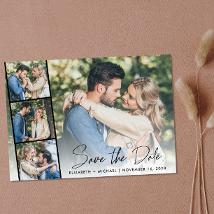 Save The Date Collage de la bande photo moderne