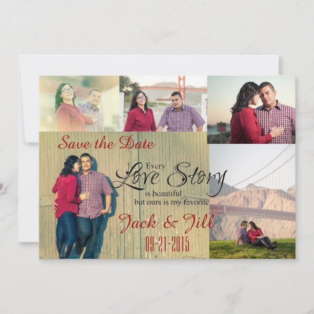 Save The Date Collage de photos Enregistrer la date (Devant)
