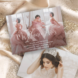 Save The Date Collage photo de ma Quinceañera 15ème anniversaire