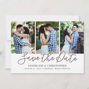 Save The Date Collage photo Glam moderne
