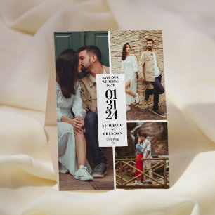 Save The Date Collage photo moderne Enregistrer la date Invitati