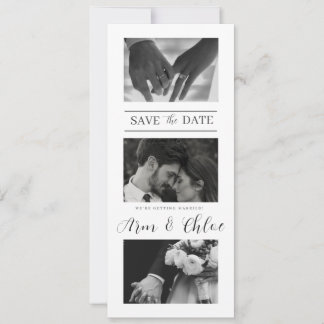 Save The Date Collage photo pour faire part de mariage moderne