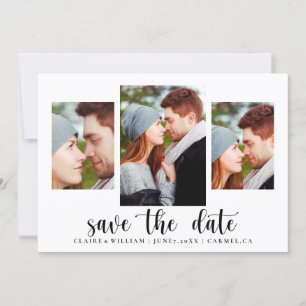Save The Date Collage photo simple et élégant Enregistrer la car