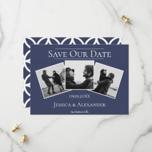 Save The Date Collage simple de 3 photos   Économisez la date de