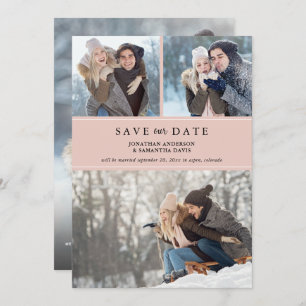 Save The Date Collection photo moderne Blush Enregistrer notre d