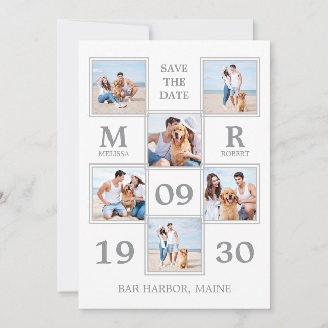 Save The Date Collection photo moderne Mariage unique Enregistre (Devant)
