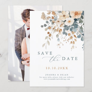 Save The Date Coloré Joli Fleur sauvage de printemps photo