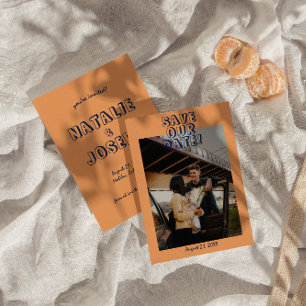 Save The Date Coloré manuscrit Gras Mariage photo moderne