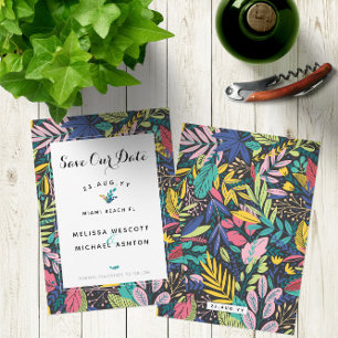 Save The Date Coloré 🌴 Tropical Enregistrer la date 💍