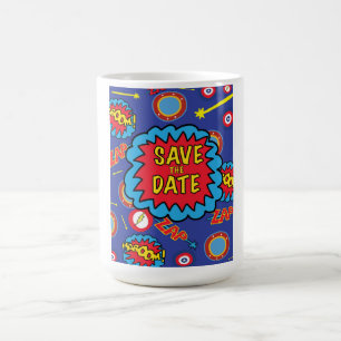 Save the Date Comic Heroes Magic Mug