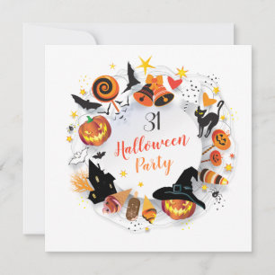 Save The Date Conception branchée du parti Halloween