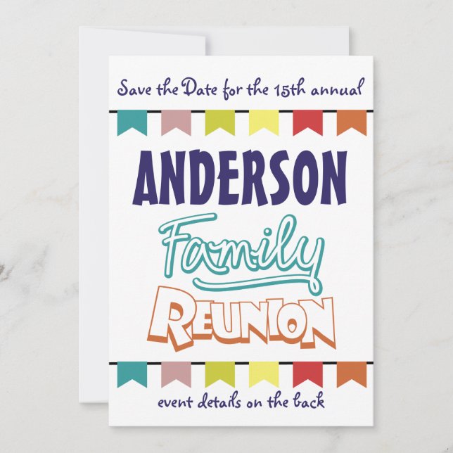 Save The Date Conception de la réunion familiale (Devant)