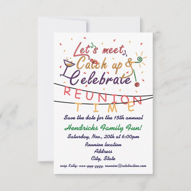 Save The Date Conception de réunion pour les familles, les camar (Devant)