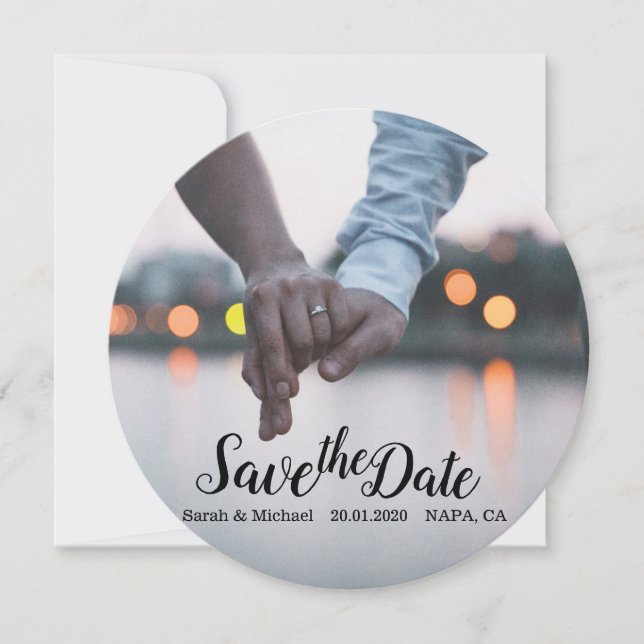 Save The Date Conception/photo élégante (Devant)