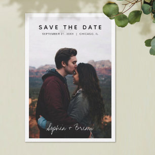 Save The Date Conception photo simple avec bordure blanche