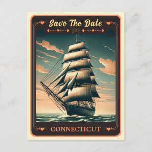 Save the Date   Connecticut Invitation Postcard