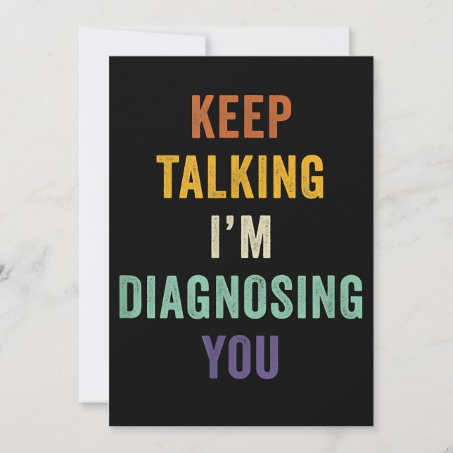 Save The Date Continuez à parler Je vous Diagnostique Je Psychia (Devant)