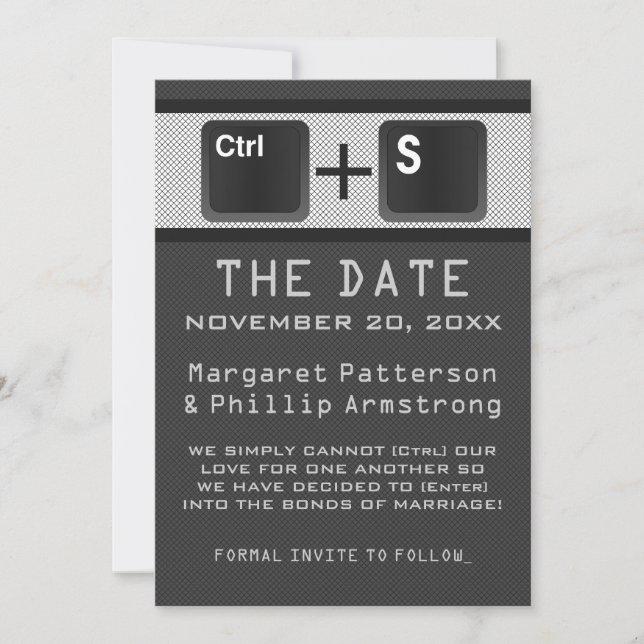 Save The Date Contrôle de clé de l'ordinateur Enregistrer la dat (Devant)
