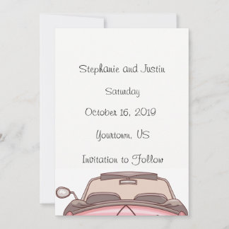 Save The Date Convertible Car