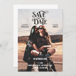 Save The Date Cool moderne photo mariage