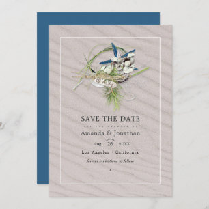 Save The Date Cool Summer Beach Wedding Photo