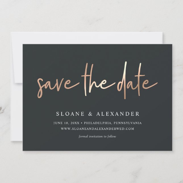 Save The Date Copier d'esquisse décontracté | Mariage moderne (Devant)