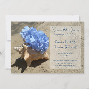 Save The Date Coquillage et Hydrangea Enregistrer la Date