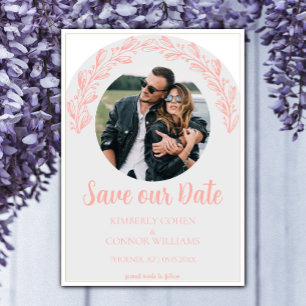 Save The Date Coral Garland Photo Enregistrer la date