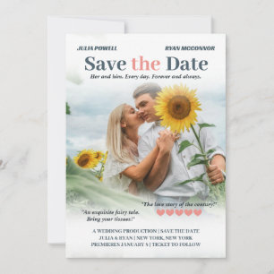 Save The Date Coral & Storm Romcom Poster Photo Enregistrer la d