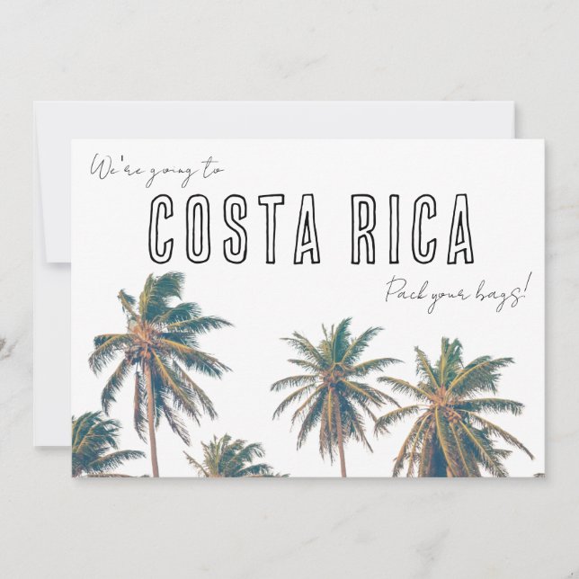 Save The Date Costa Rica Destination Beach Mariage (Devant)