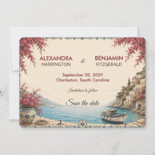 Save The Date Côte amalfitaine   Côte méditerranéenne romantique