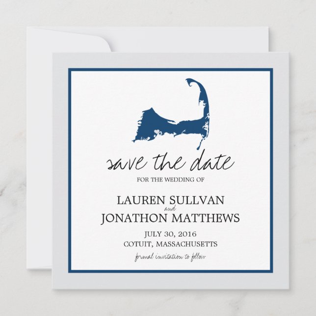 Save The Date Cotuit Cape Cod Wedding Enregistrer la date (Devant)
