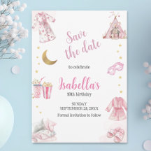 Couleur d'aquarelle de la fête du pyjama