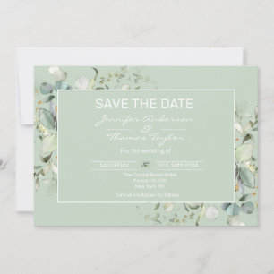 Save The Date Couleur Succulente, Minimalisme Élégant Enregistre