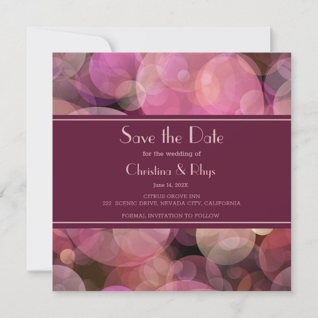 Save The Date Couleurs Chic Enregistrer La Date (Devant)