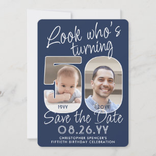 Save The Date Couleurs DIY • Joyeux 50e Anniversaire 2 Photos