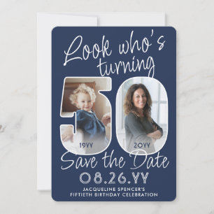 Save The Date Couleurs DIY • Joyeux 50e Anniversaire 2 Photos